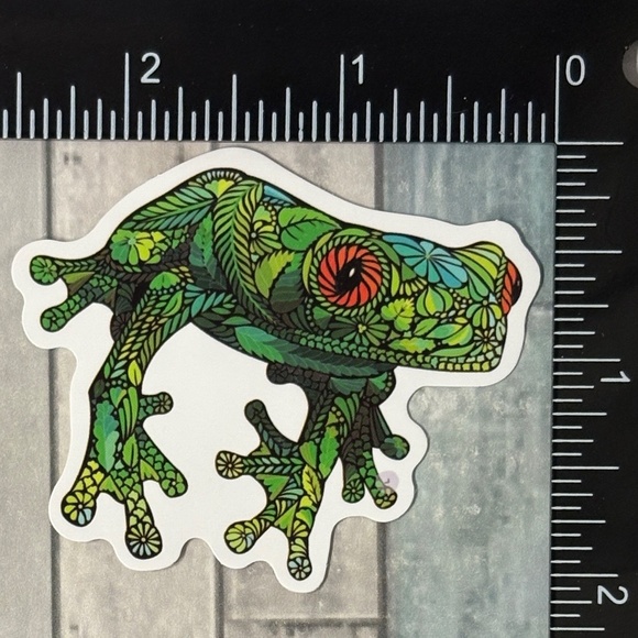 🌀10/$10🌀 Psychedelic Frog Reusable Waterproof Vinyl Sticker Decal - Picture 1 of 1